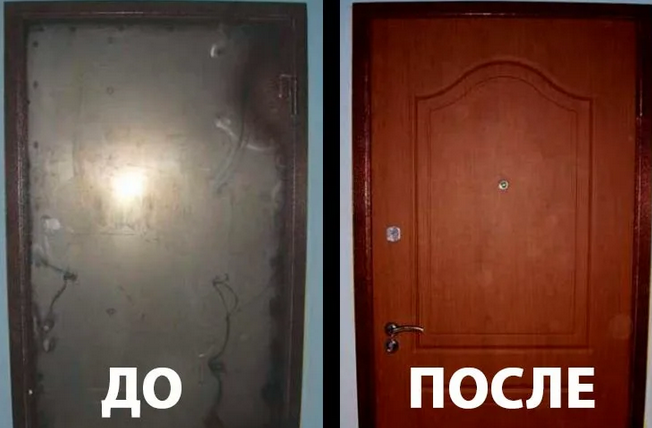 апгрейд входной двери фото до и после